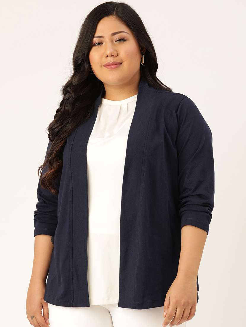 navy blue cotton shrug