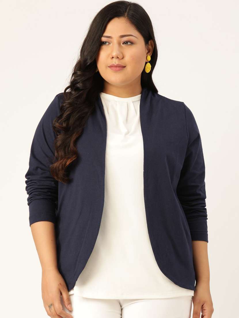 navy blue cotton shrug