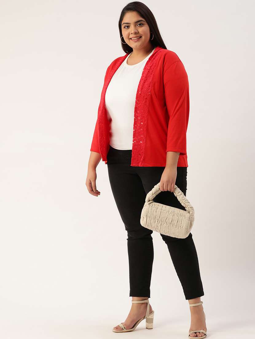Black Cotton Shrug - 19959860 -  Standard Image - 3