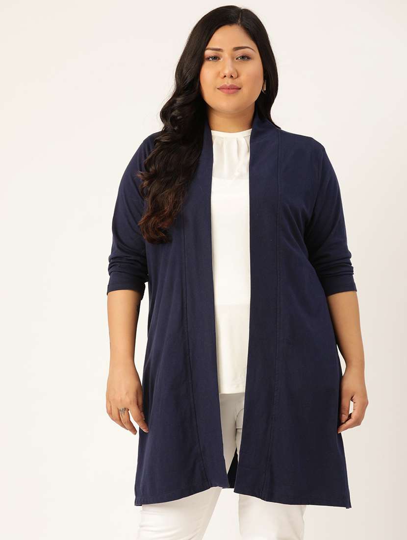 navy blue cotton shrug