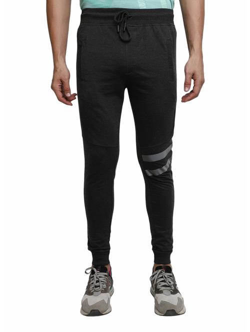 solid cotton full length track pant - 19961701 - Standard Image - 0