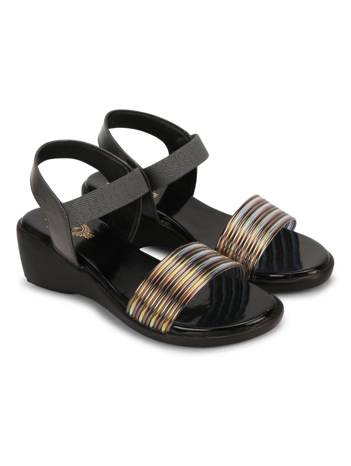 grey ankle strap wedge - 19962238 - Zoom Image - 0