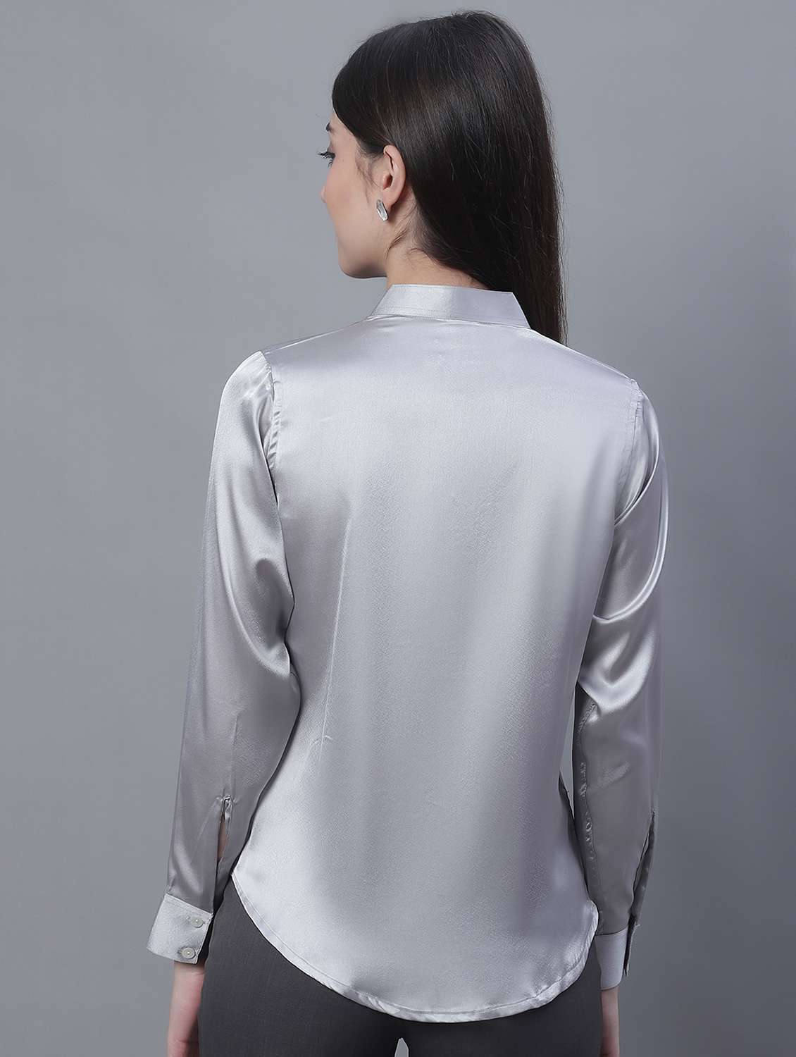 women's straight mandarin neck top - 19962969 -  Standard Image - 3