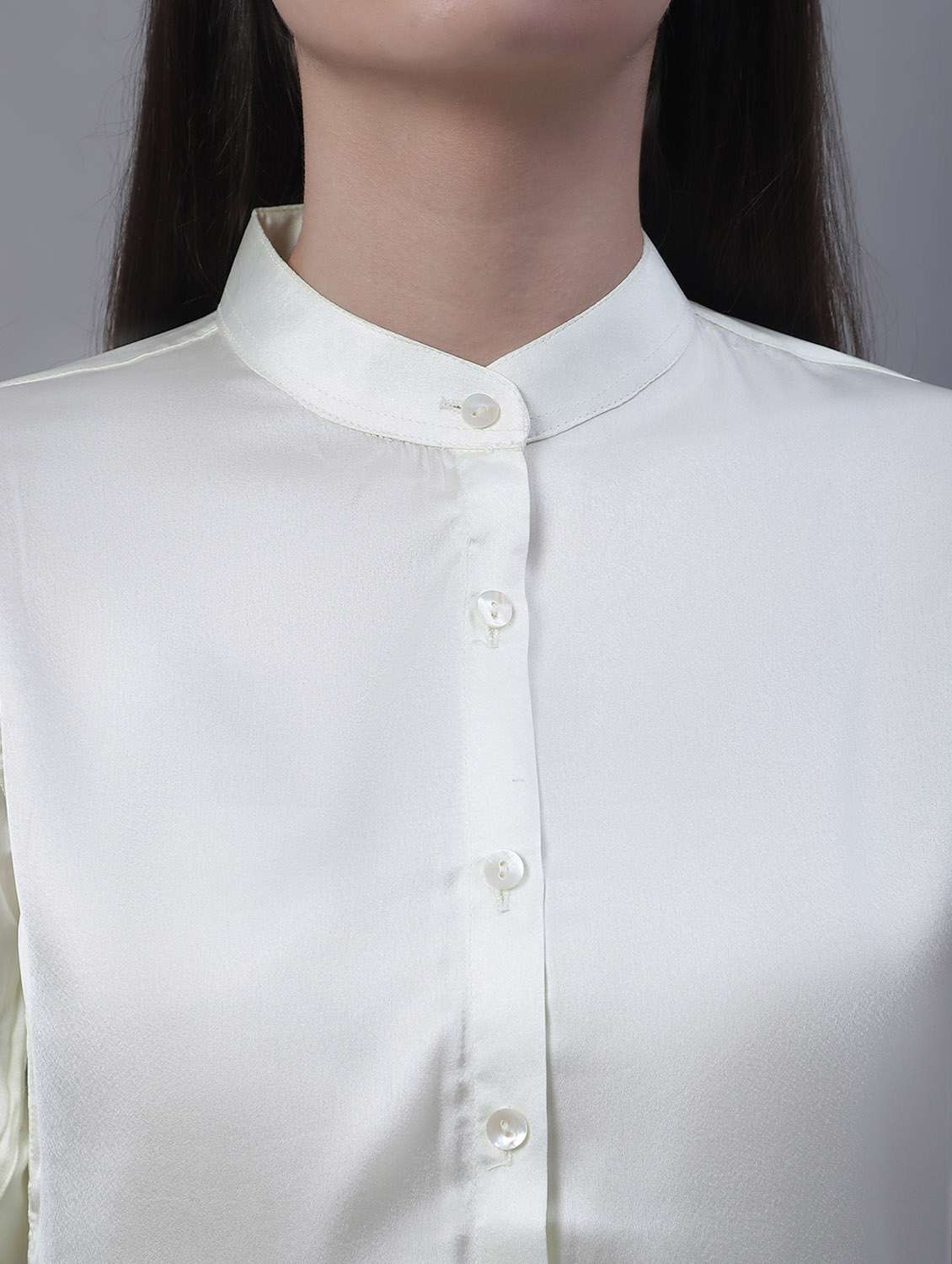 women's straight mandarin neck top - 19962971 -  Standard Image - 5