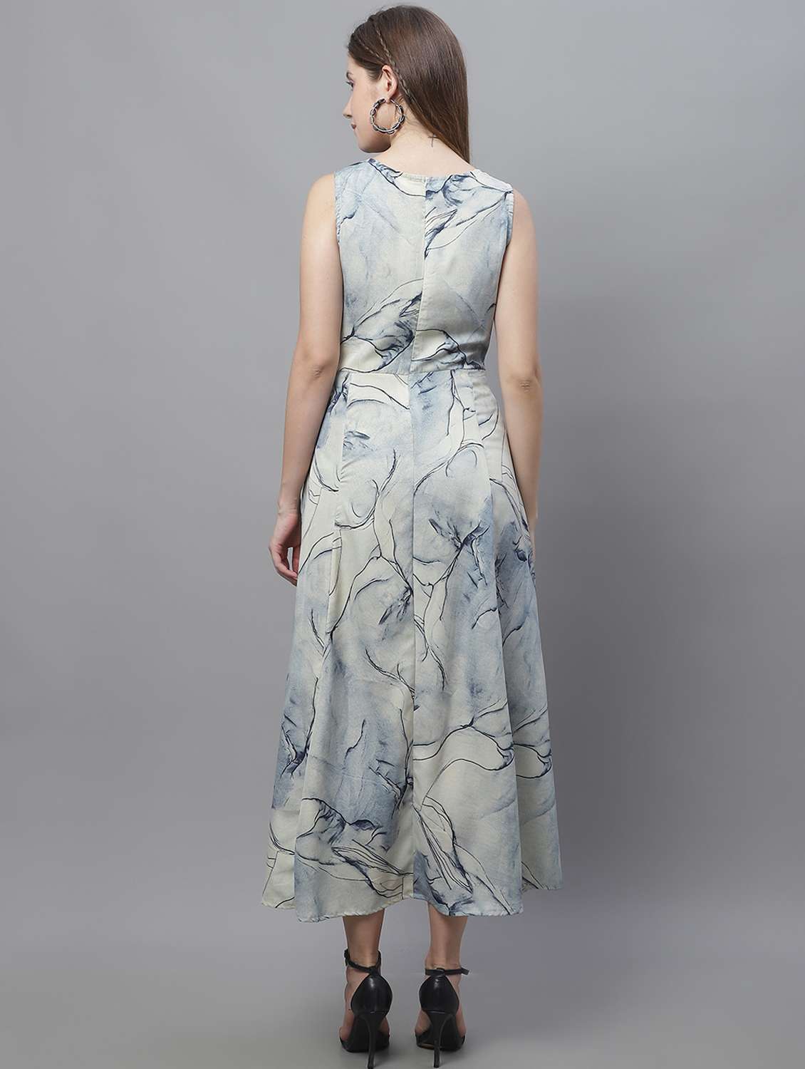 women's fit & flare abstract dress - 19963165 - Standard Image - 3