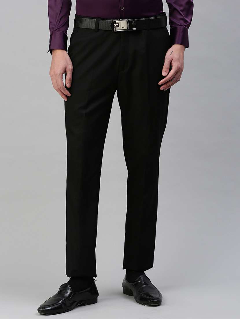 mid rise cotton flat front formal trouser