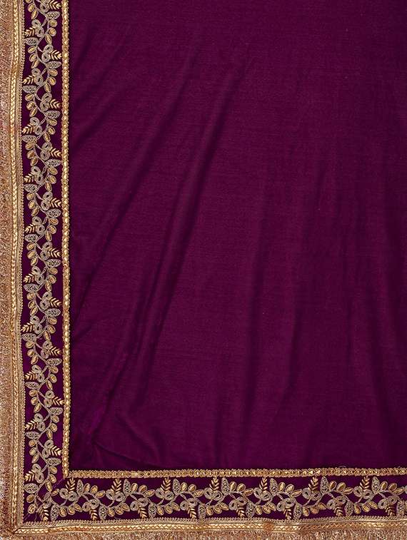women's bordered royal blue colored saree - 19963426 -  Standard Image - 5
