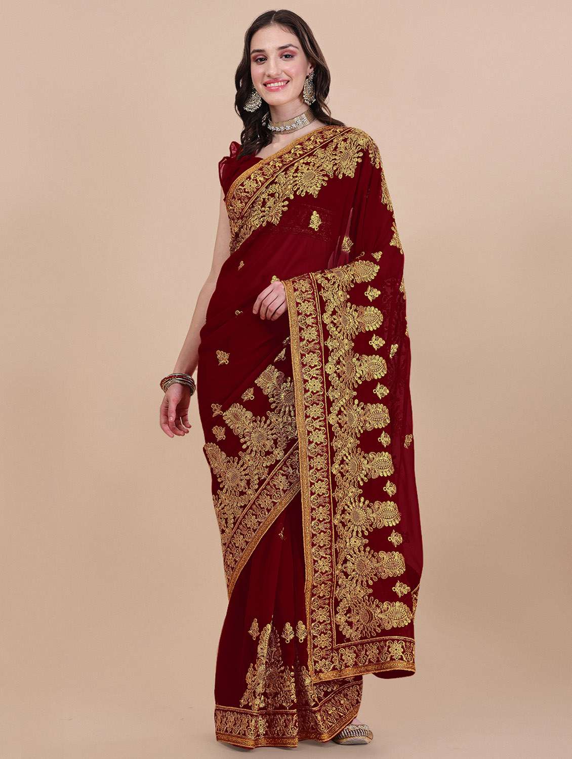 women's embroidered saree - 19963473 - Zoom Image - 0