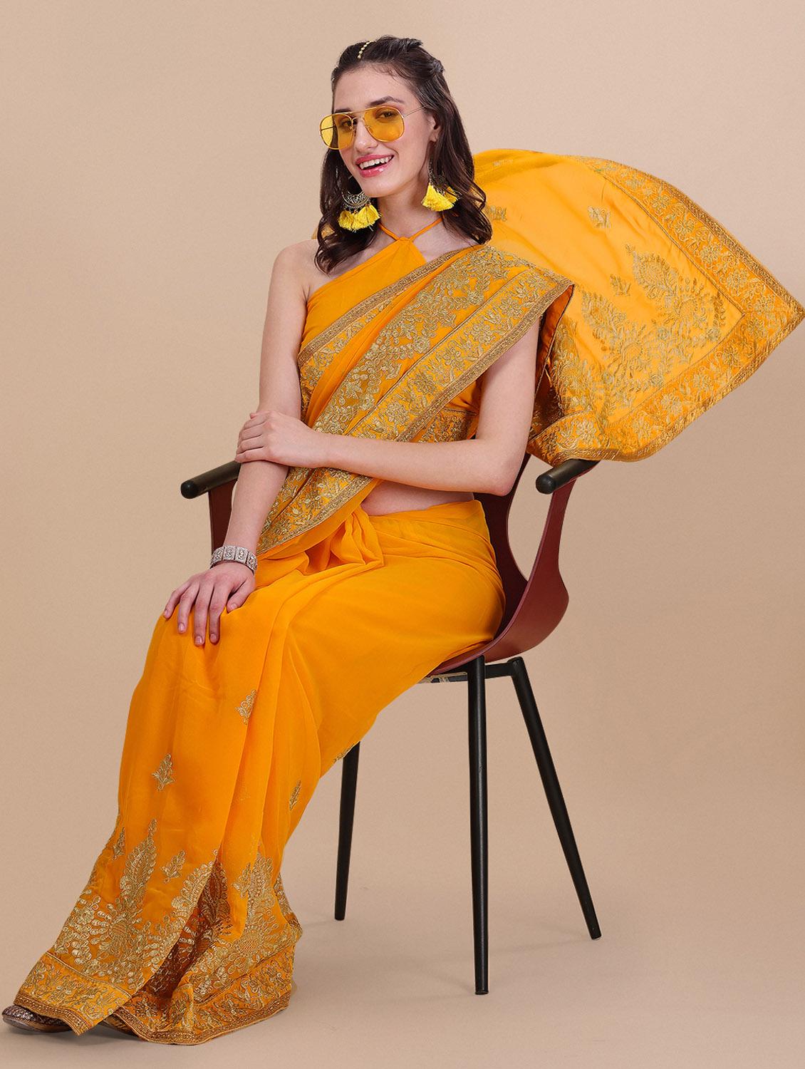 women's embroidered saree - 19963481 - Standard Image - 3