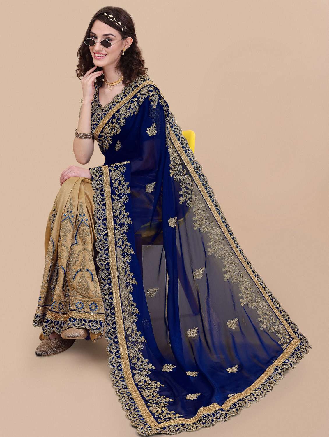 women's embroidered saree - 19963489 -  Standard Image - 3