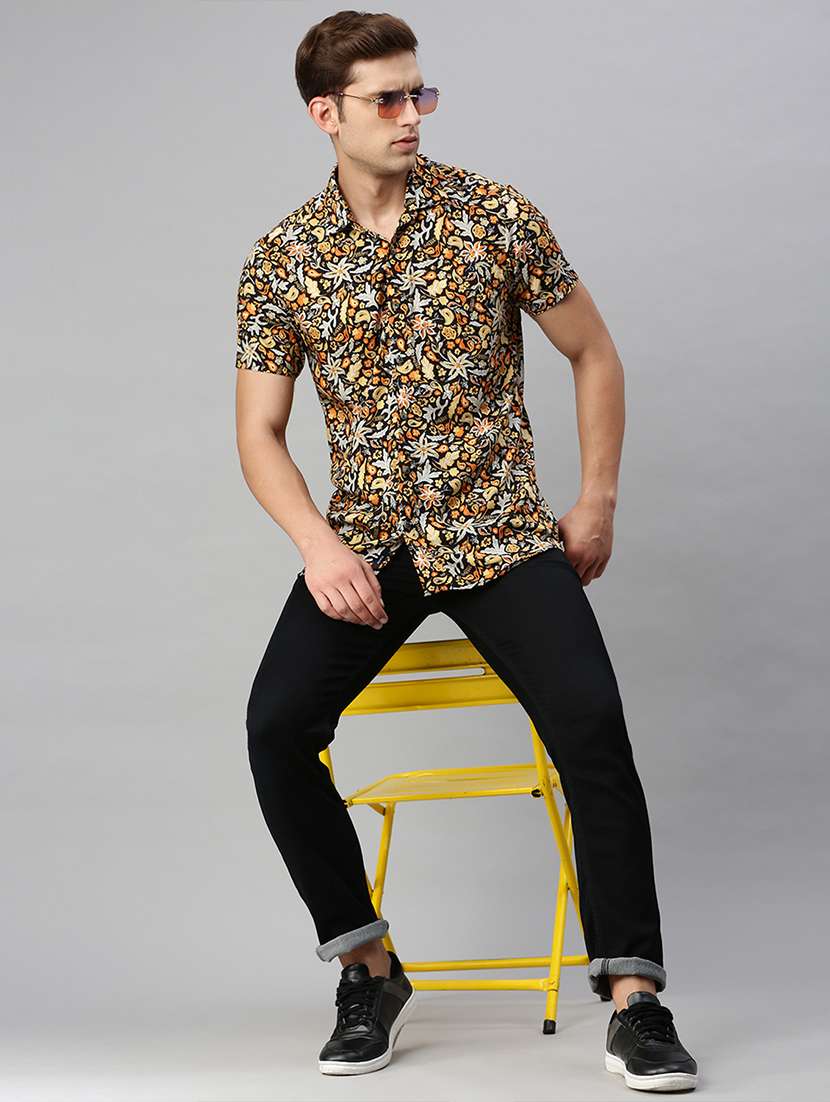 mens florals casual shirt - 19963546 -  Standard Image - 3