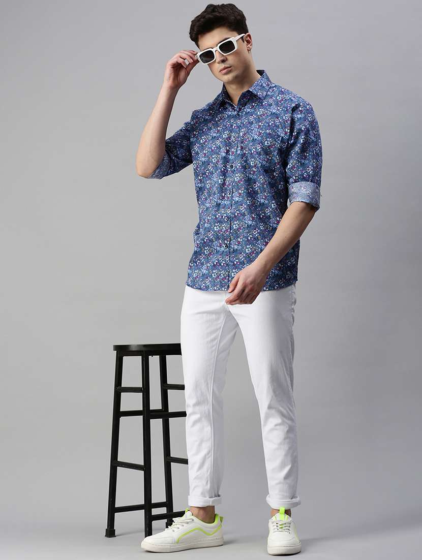 mens florals casual shirt - 19963548 - Standard Image - 3