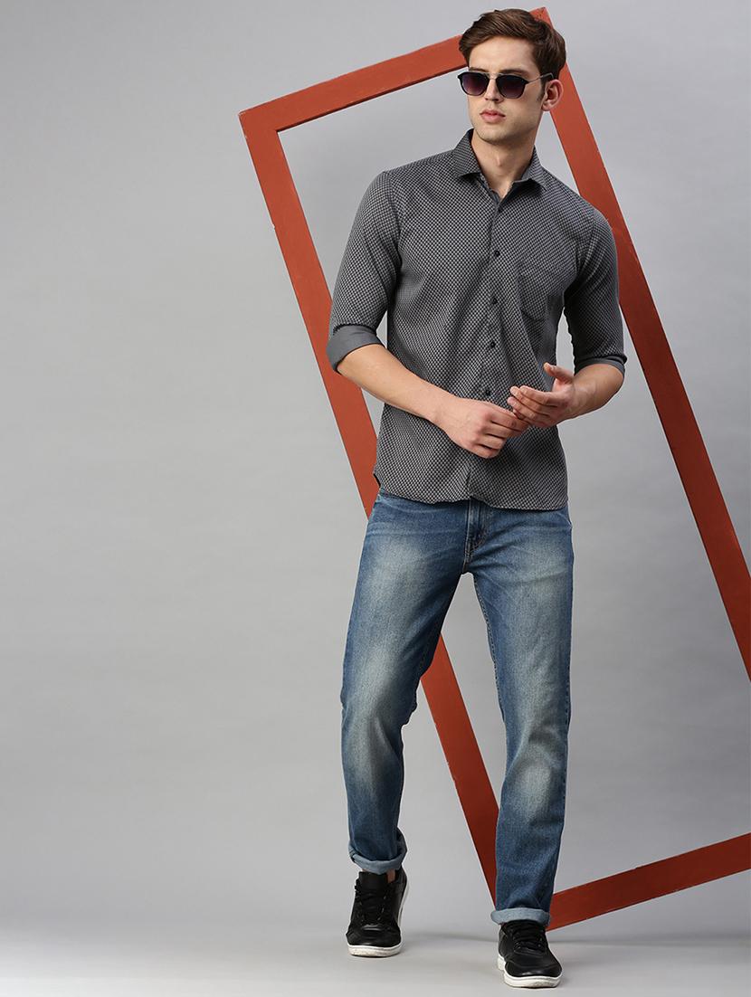 mens printed casual shirt - 19963553 - Standard Image - 3