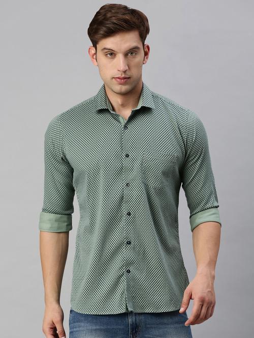 mens geometric casual shirt - 19963554 -  Standard Image - 0