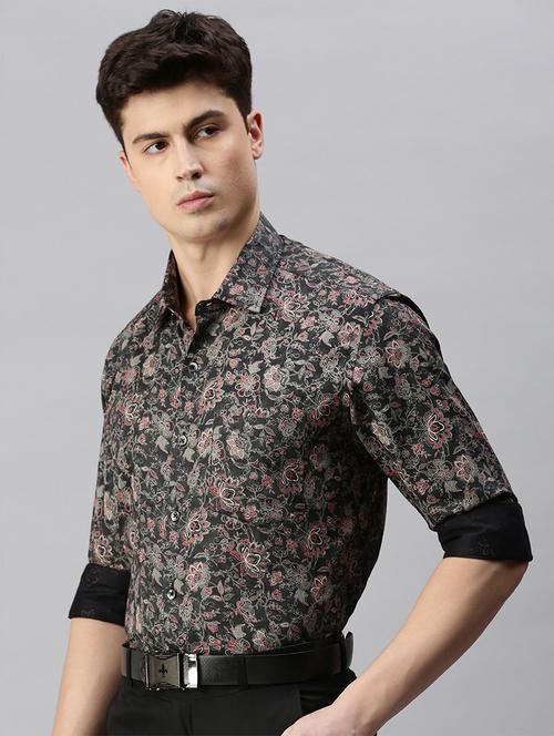 men floral printed long sleeve casual shirt - 19963555 -  Standard Image - 0