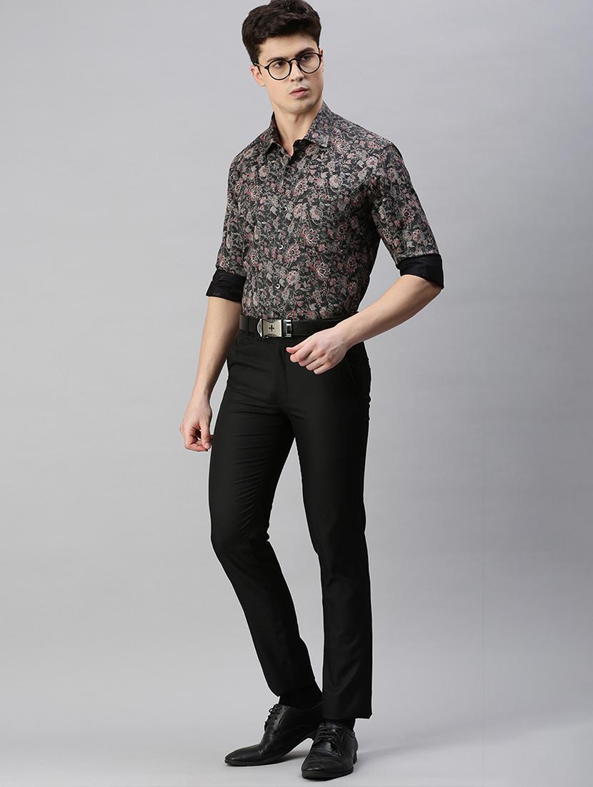 men floral printed long sleeve casual shirt - 19963555 - Standard Image - 3