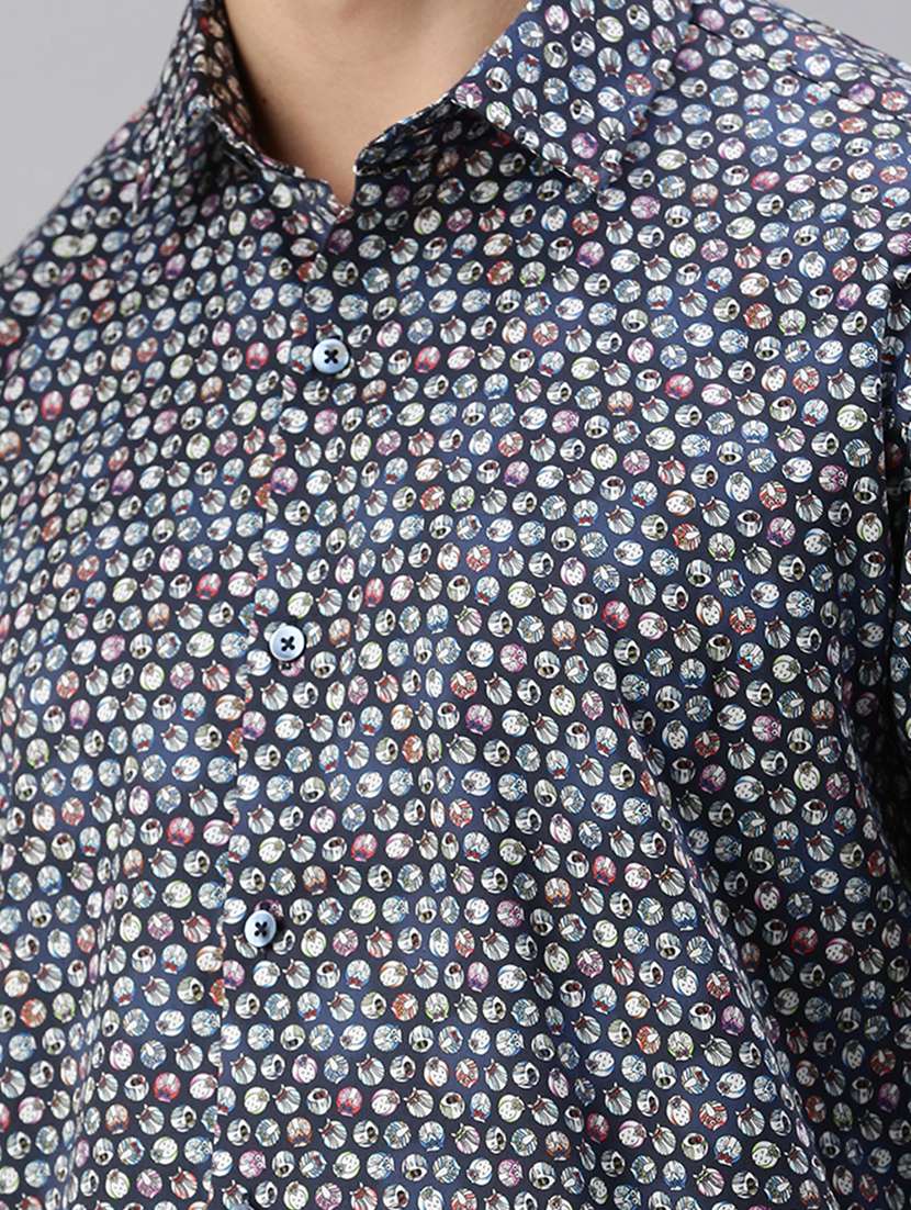 mens geometric casual shirt - 19963564 - Standard Image - 5