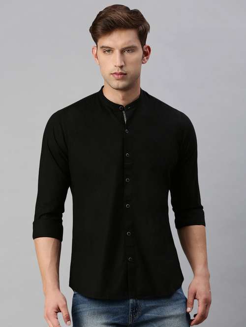 mens solid casual shirt - 19963569 - Standard Image - 0