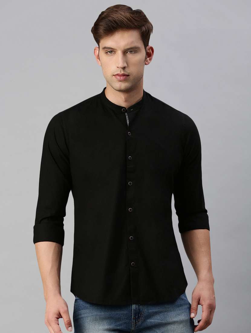 mens solid casual shirt - 19963569 - Zoom Image - 0