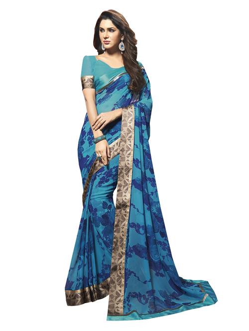 printed woven saree with blouse - 19963710 -  Standard Image - 0
