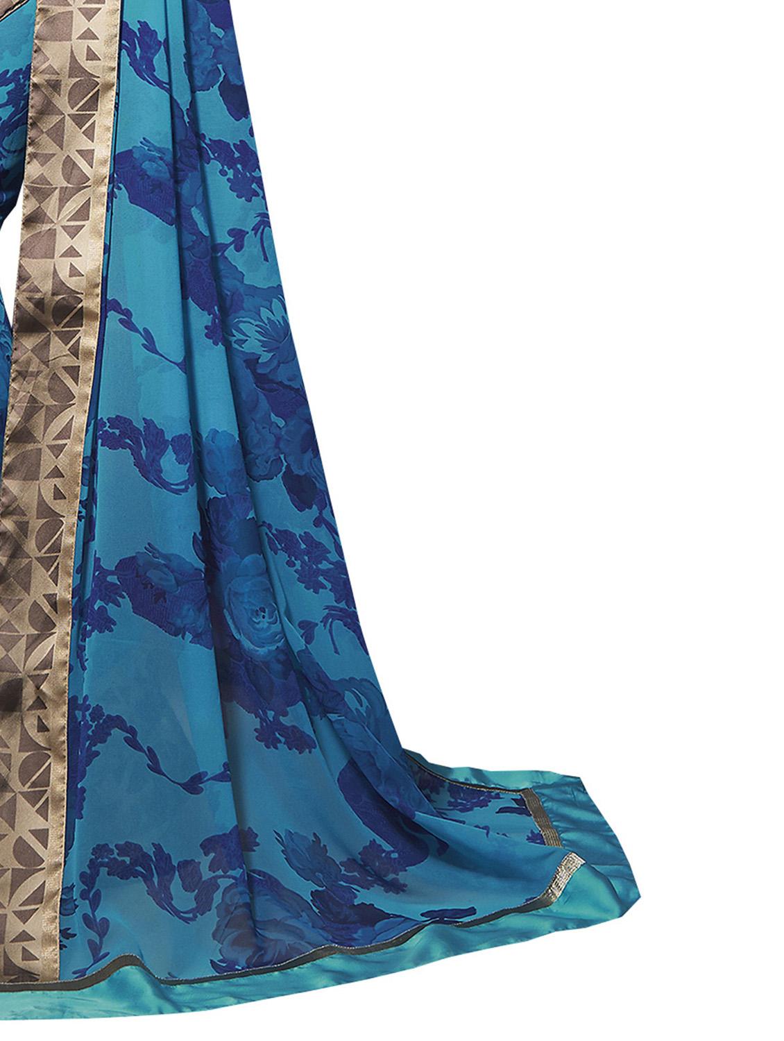 printed woven saree with blouse - 19963710 - Standard Image - 3