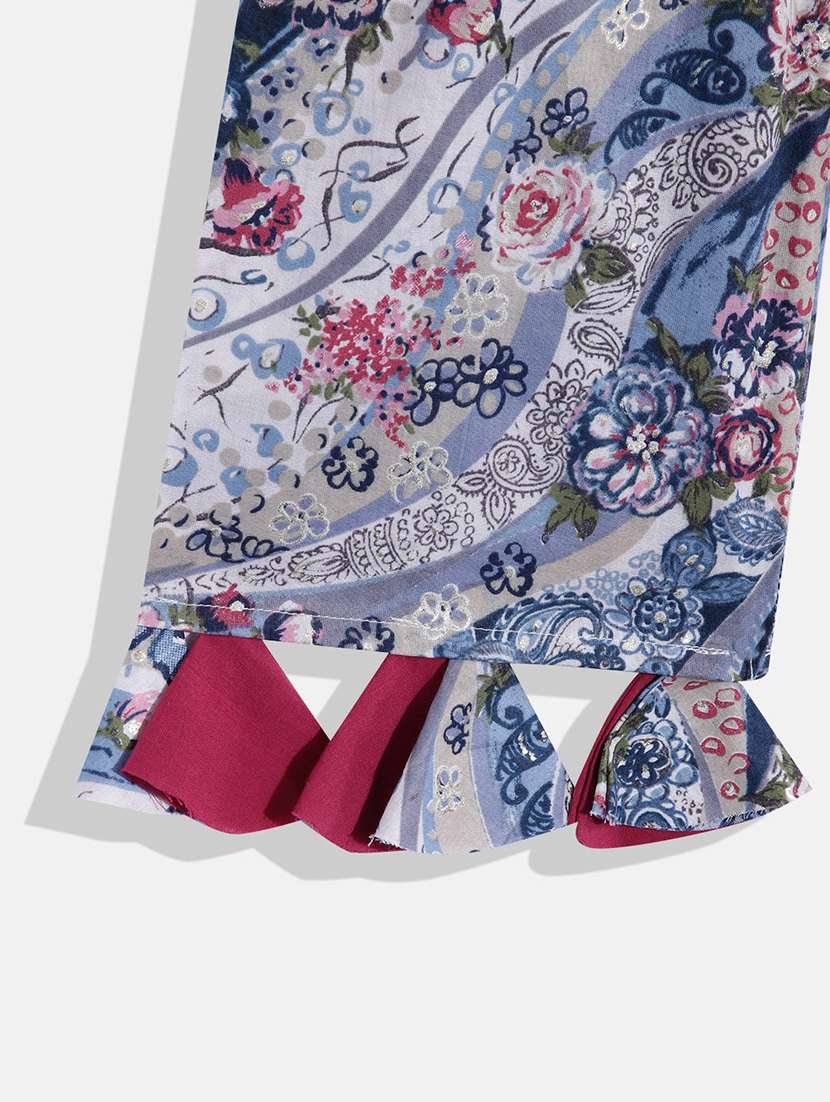 blue printed cotton twin set - 19964612 -  Standard Image - 3