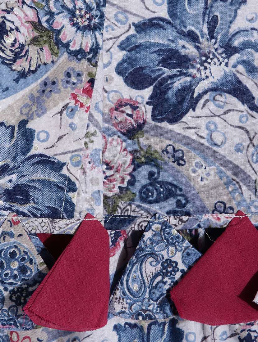 blue printed cotton twin set - 19964612 -  Standard Image - 5