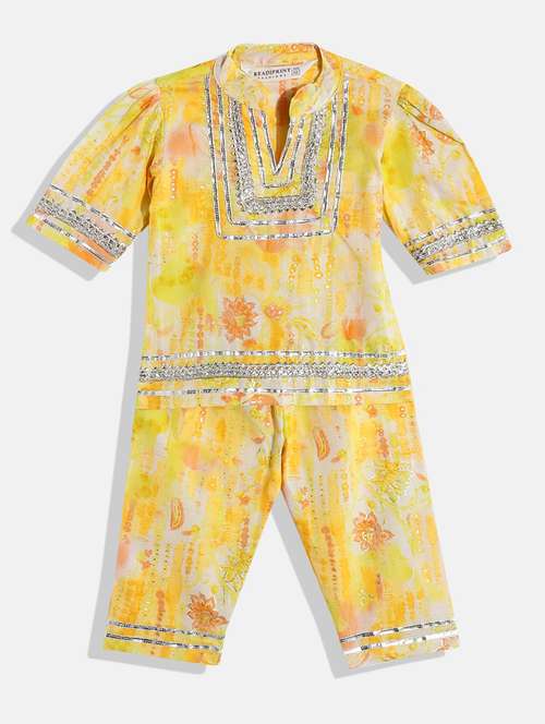 girls printed cotton suit set  - 19964613 -  Standard Image - 0