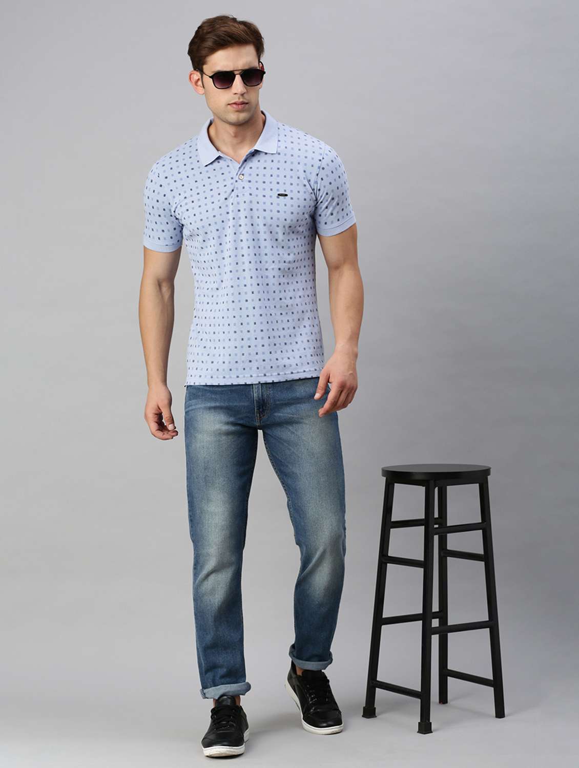 polo neck printed polo t-shirt - 19967887 - Standard Image - 3