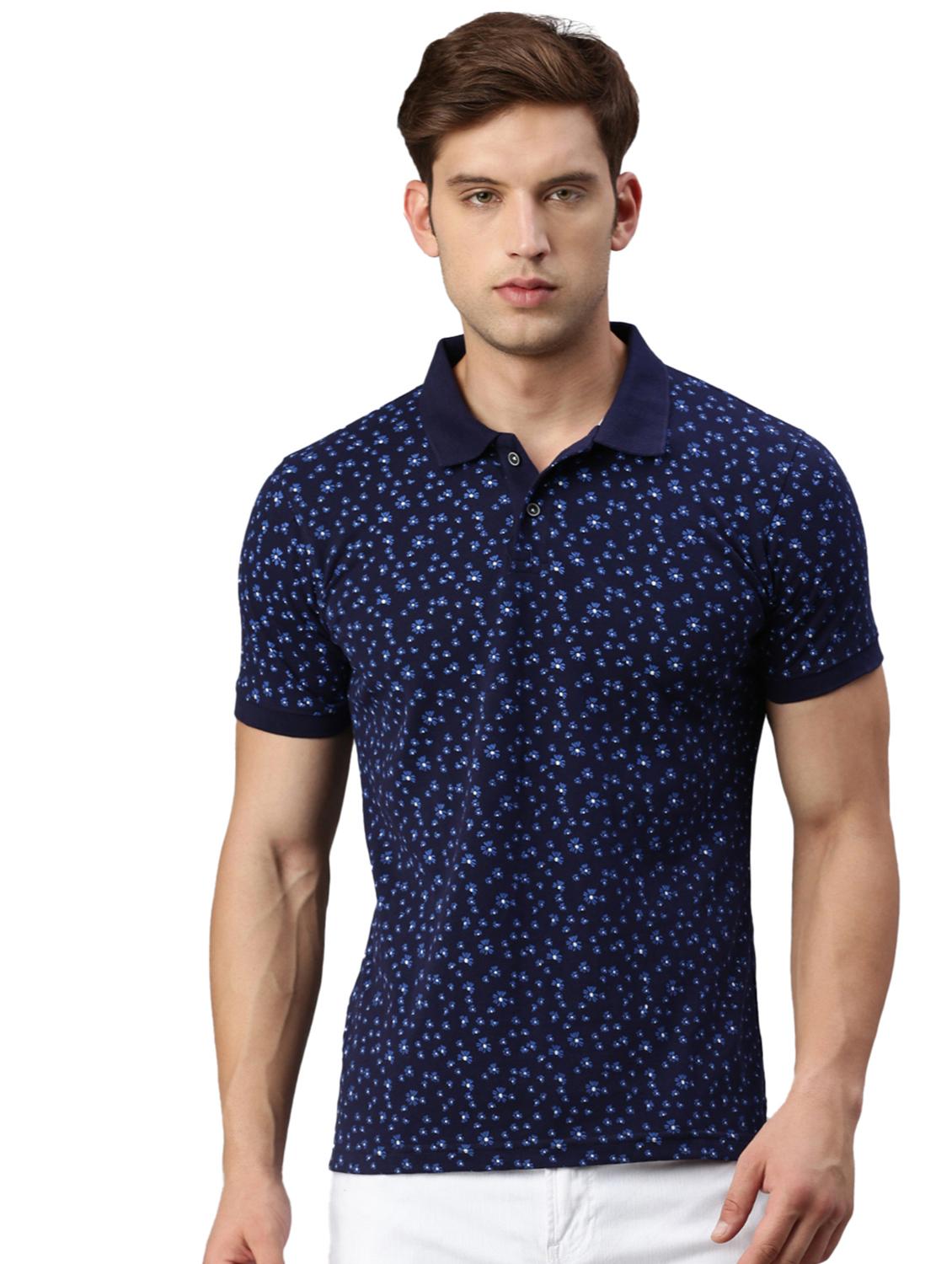 polo neck printed polo t-shirt