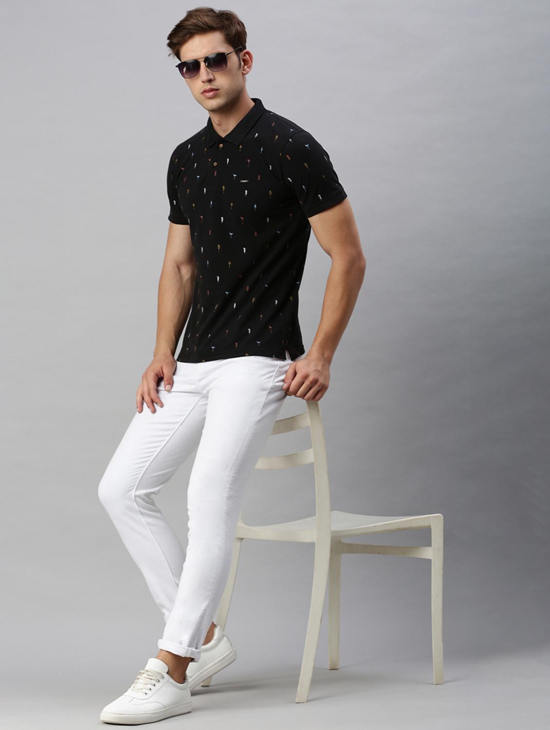 polo neck printed polo t-shirt - 19967890 - Standard Image - 3
