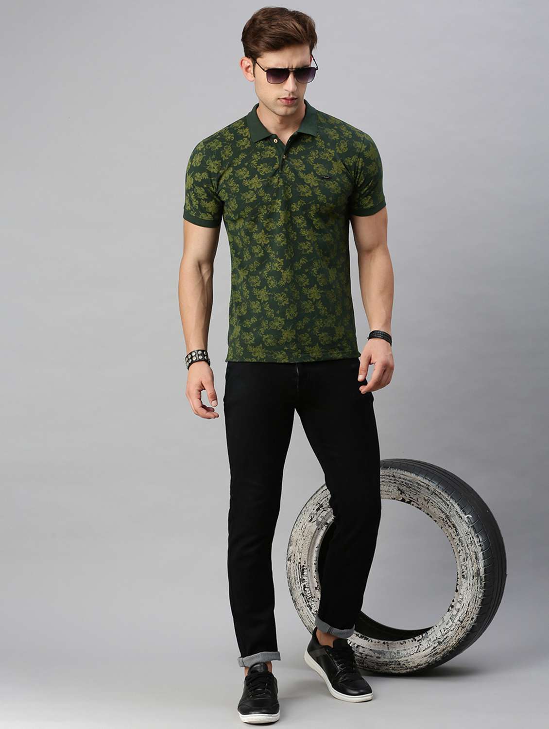 polo neck printed polo t-shirt - 19967891 -  Standard Image - 3