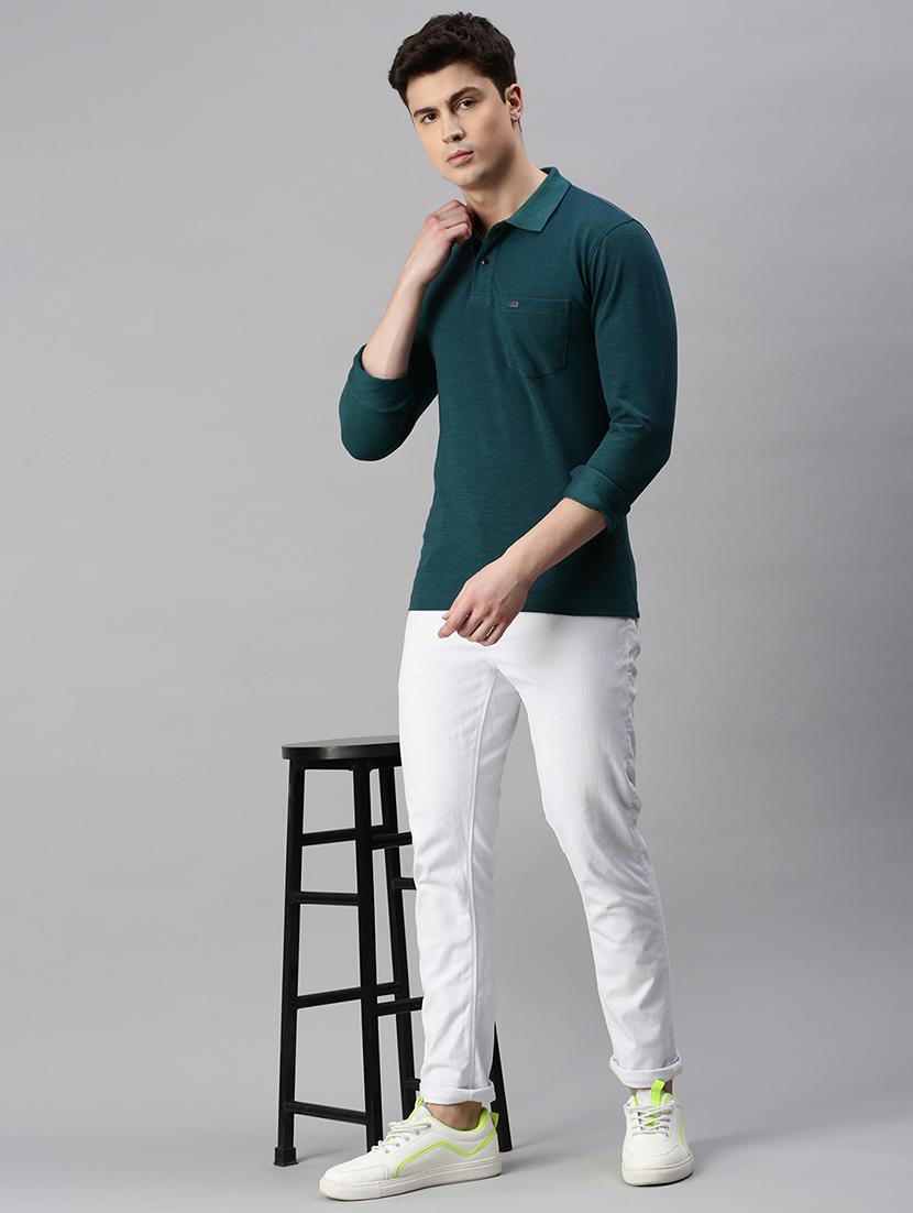 polo neck solid polo t-shirt - 19967894 - Standard Image - 3