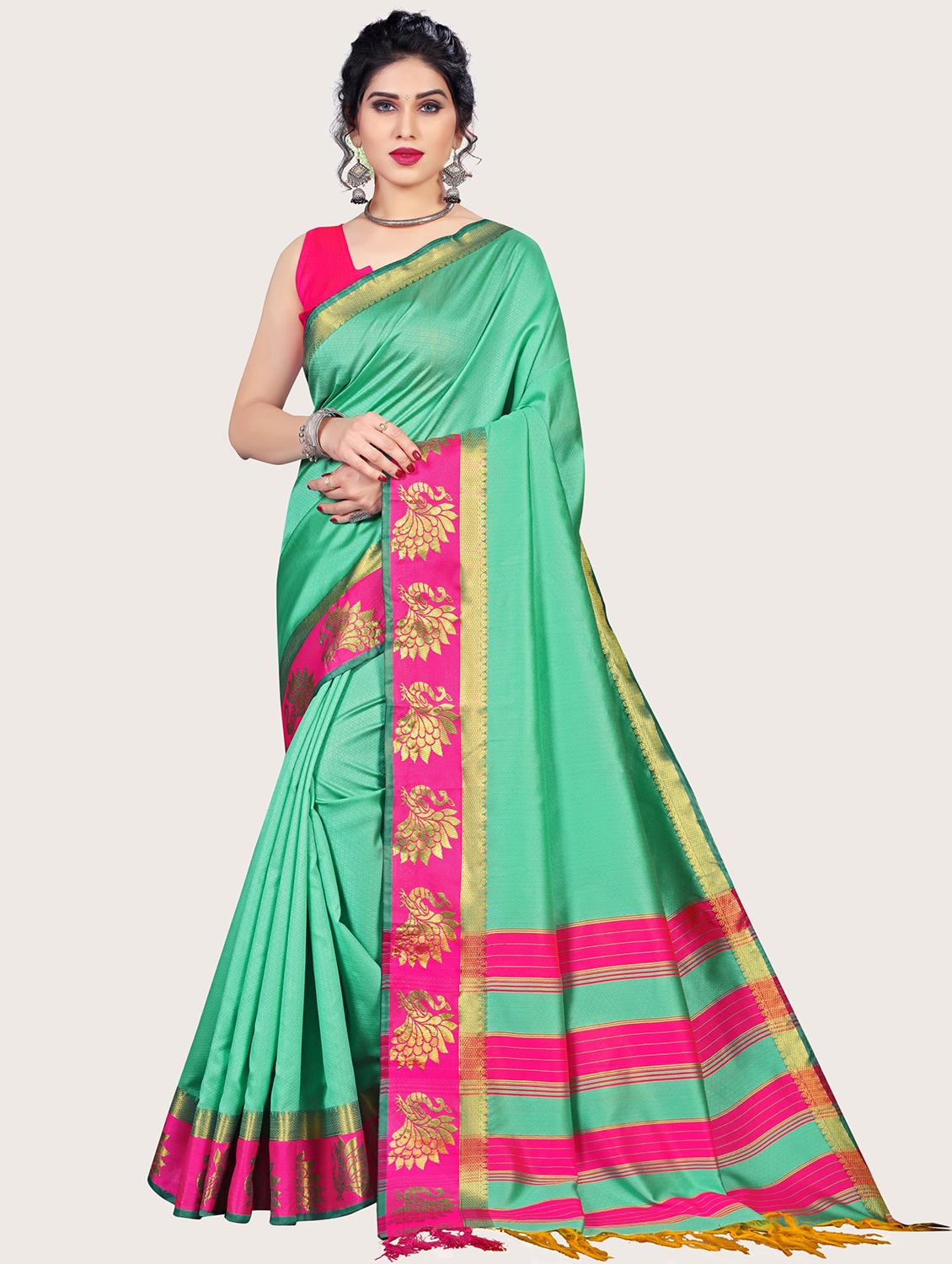 green banarasi saree - 19967968 - Zoom Image - 0