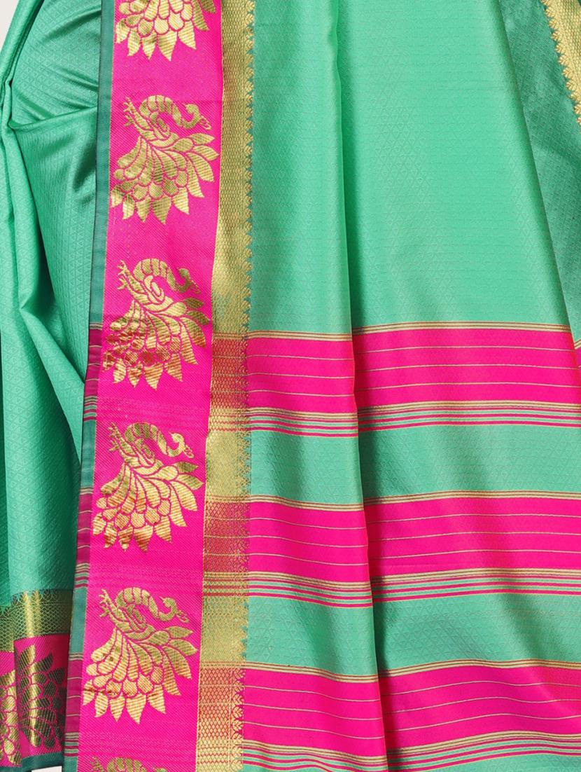 green banarasi saree - 19967968 - Standard Image - 3