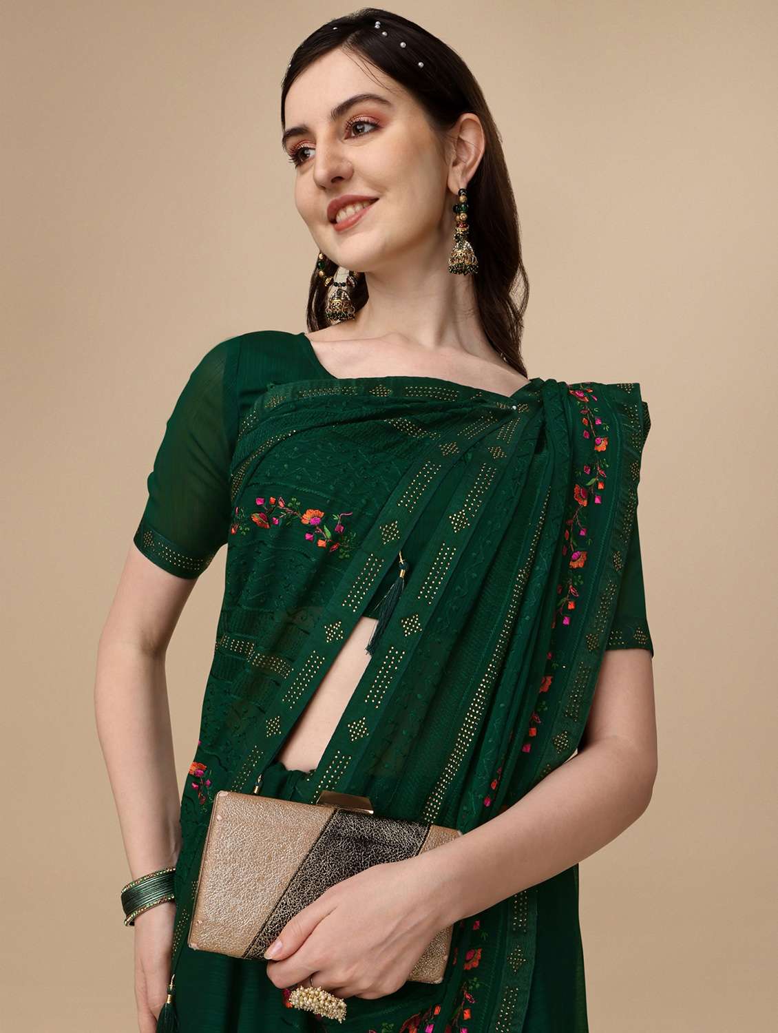 women's embroidered saree - 19967981 -  Standard Image - 3