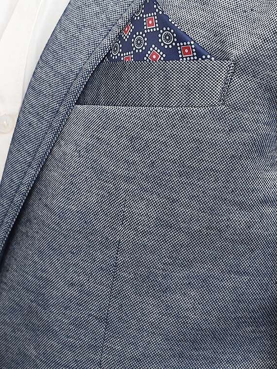 grey solid single breasted casual blazer - 19969223 -  Standard Image - 3