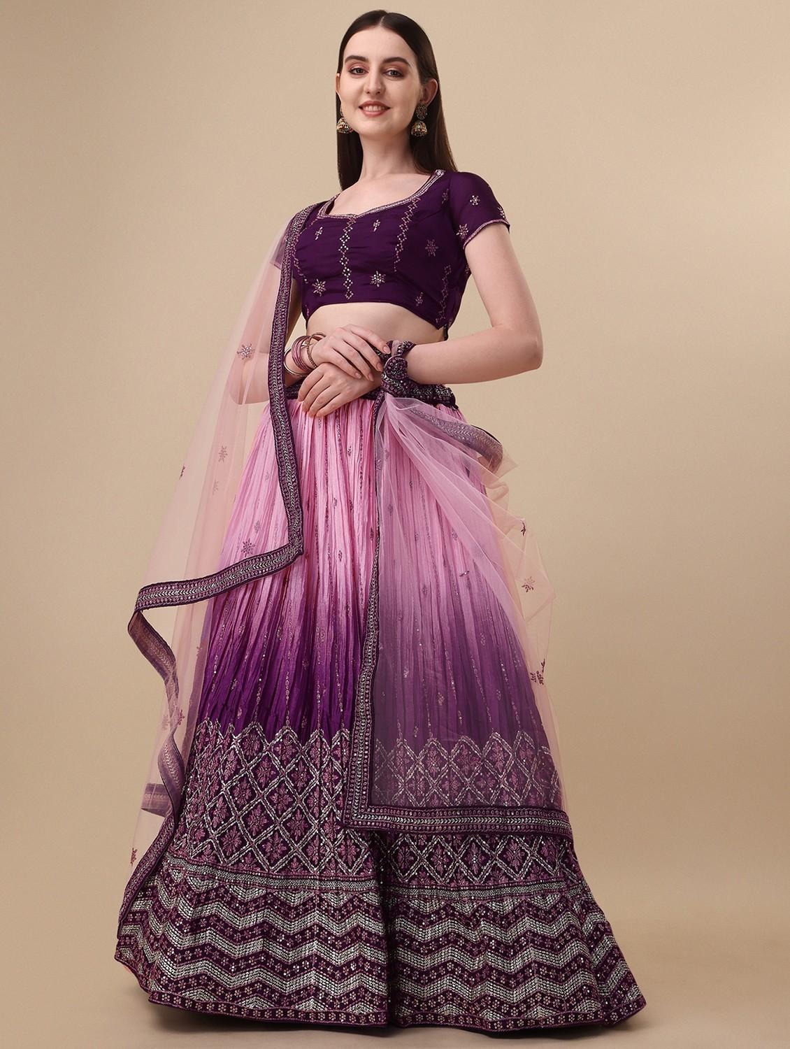 embroidered lehenga choli with dupatta set - 19970343 - Zoom Image - 0