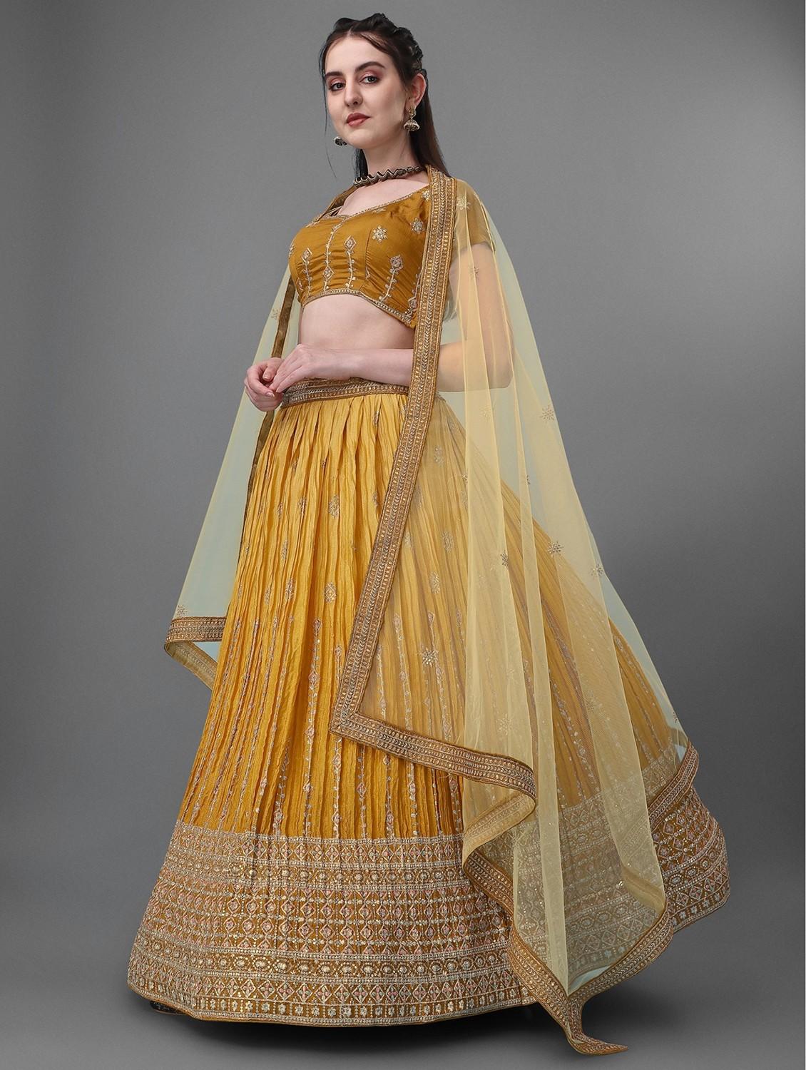 embroidered lehenga choli with dupatta set - 19970345 -  Zoom Image - 0