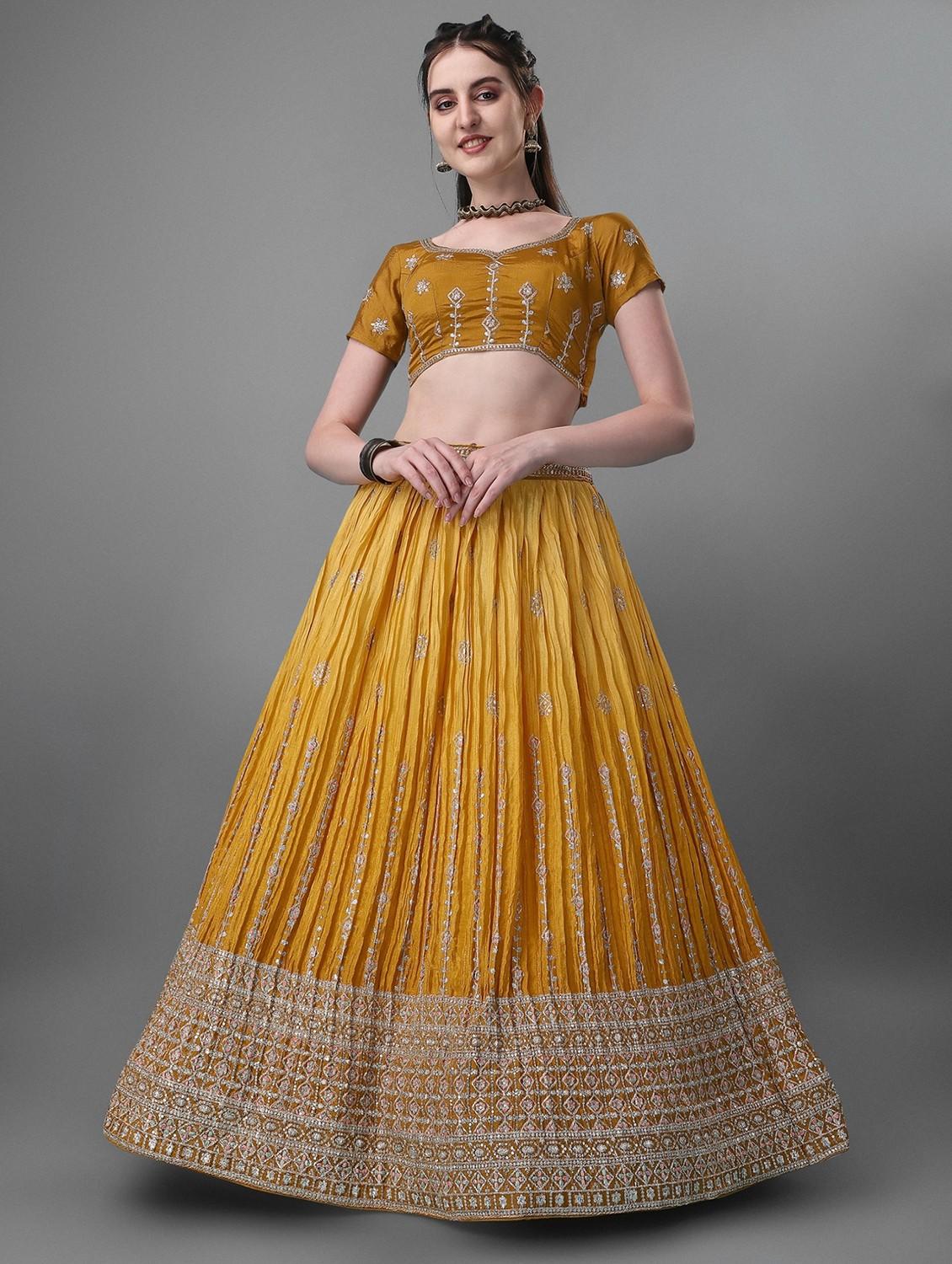 embroidered lehenga choli with dupatta set - 19970345 - Standard Image - 3