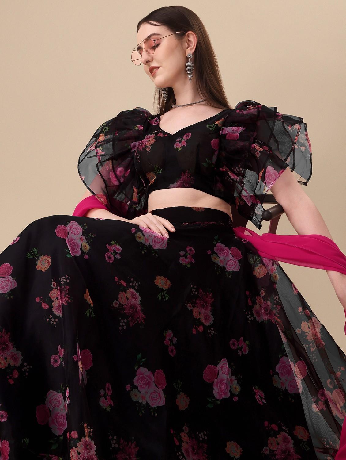 printed lehenga choli with dupatta set - 19970347 - Standard Image - 5
