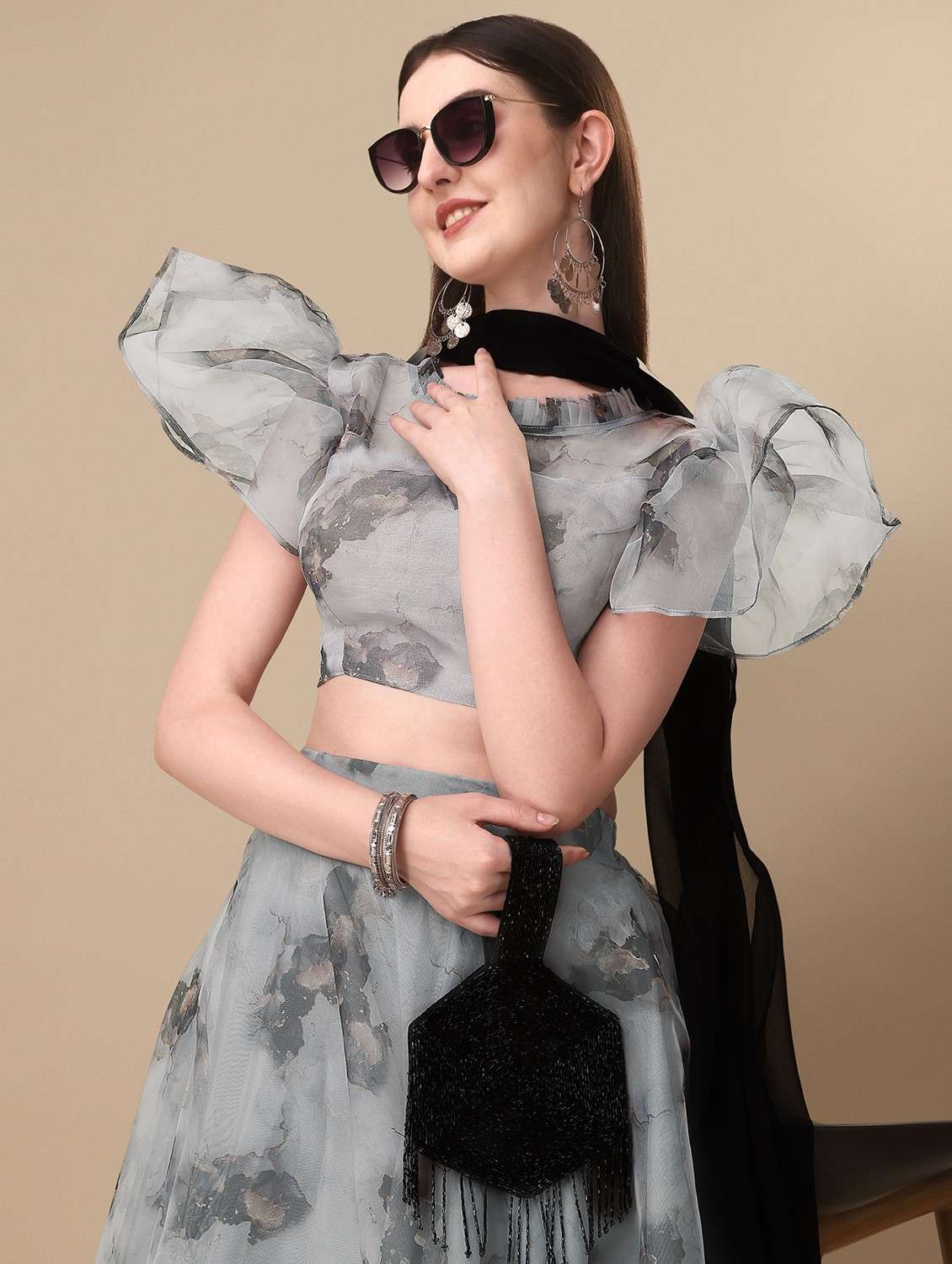 printed lehenga choli with dupatta set - 19970350 -  Standard Image - 5