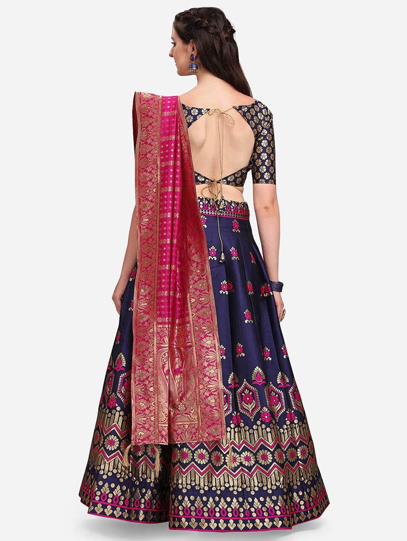 banarasi lehenga choli with dupatta set - 19970373 - Standard Image - 3