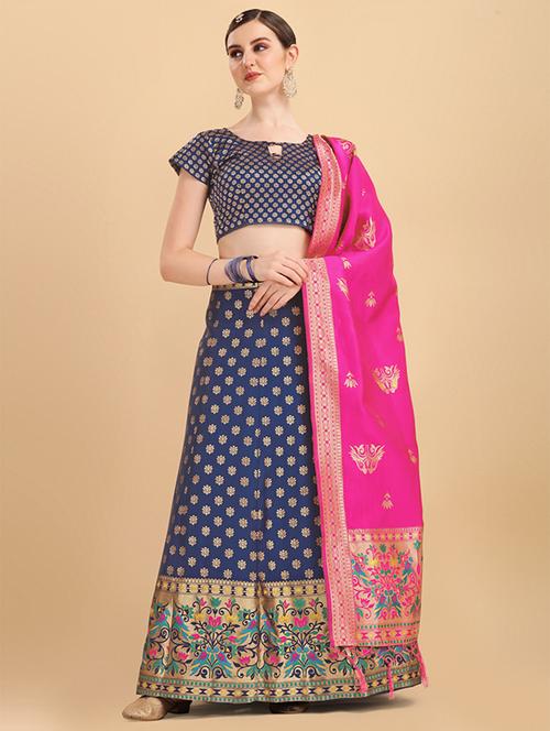 banarasi lehenga choli with dupatta set - 19970377 - Standard Image - 0