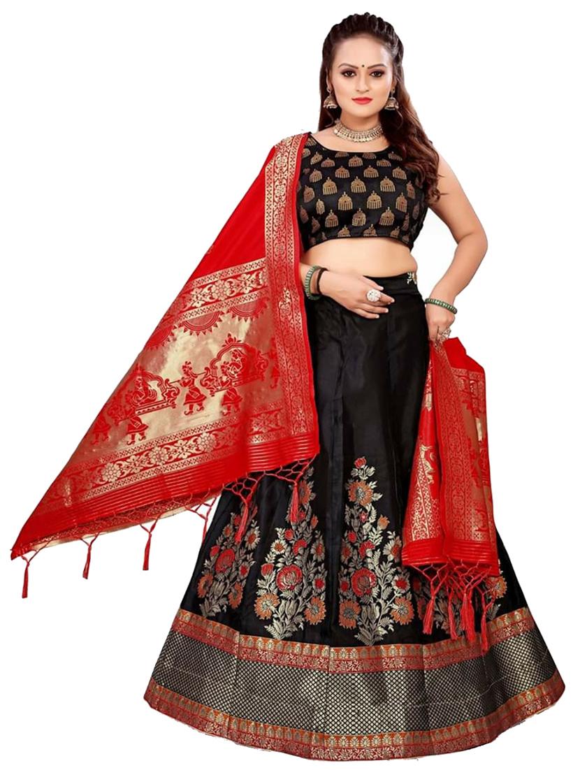 banarasi lehenga choli with dupatta set - 19970387 - Zoom Image - 0