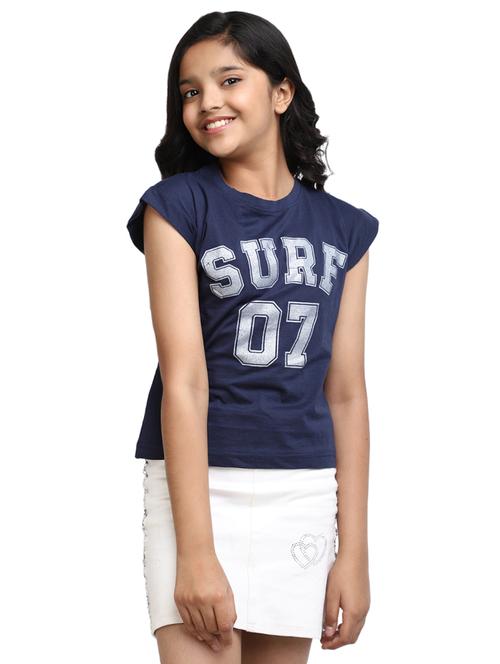 girls cotton regular tee - 19970447 - Standard Image - 0
