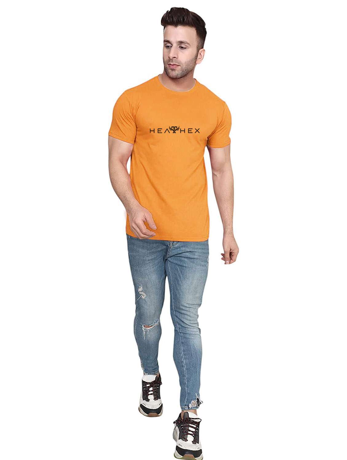 round neck printed regular t-shirt - 19970691 -  Standard Image - 3