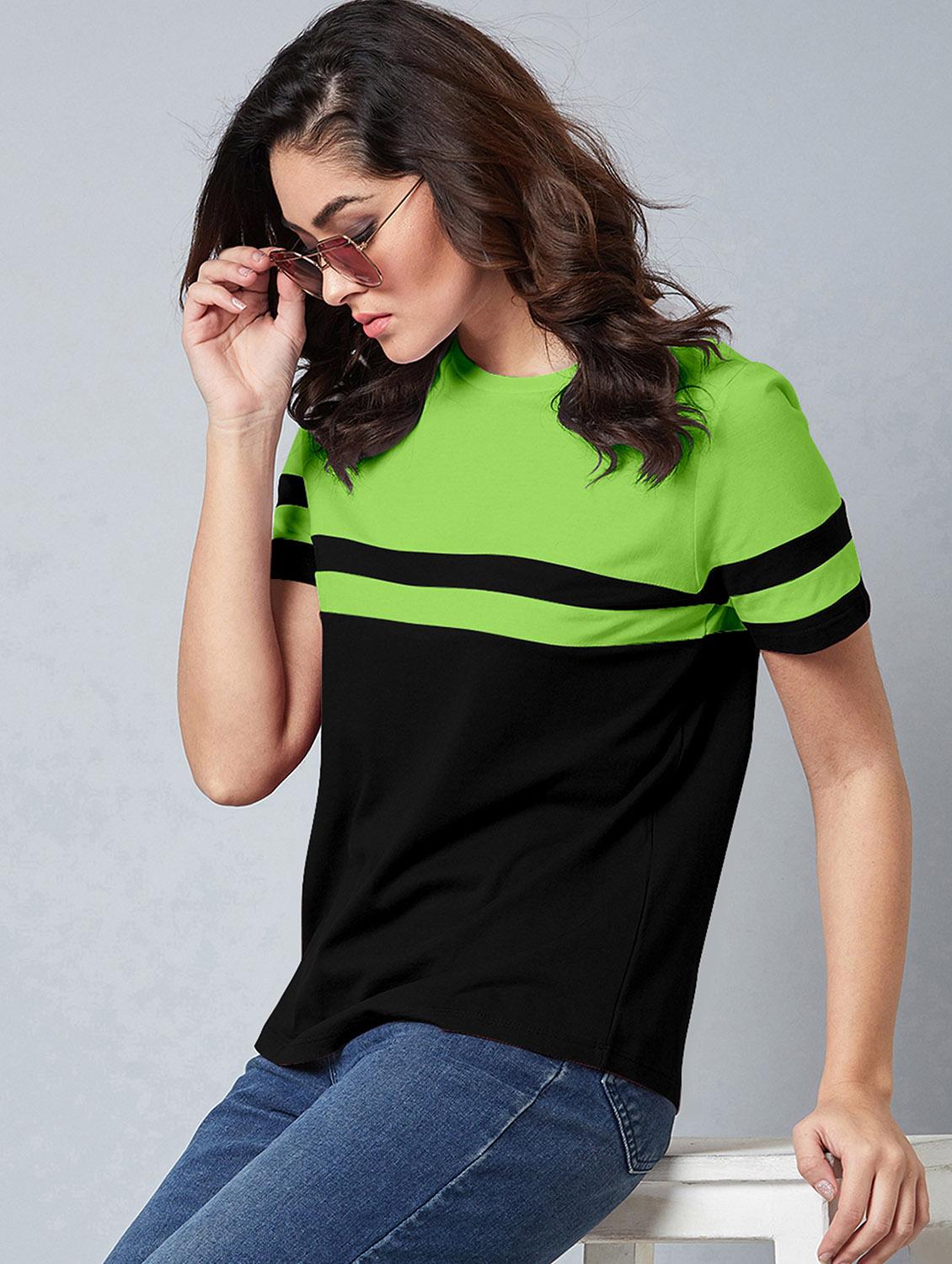 unisex color block cotton t-shirt - 19971359 - Zoom Image - 0