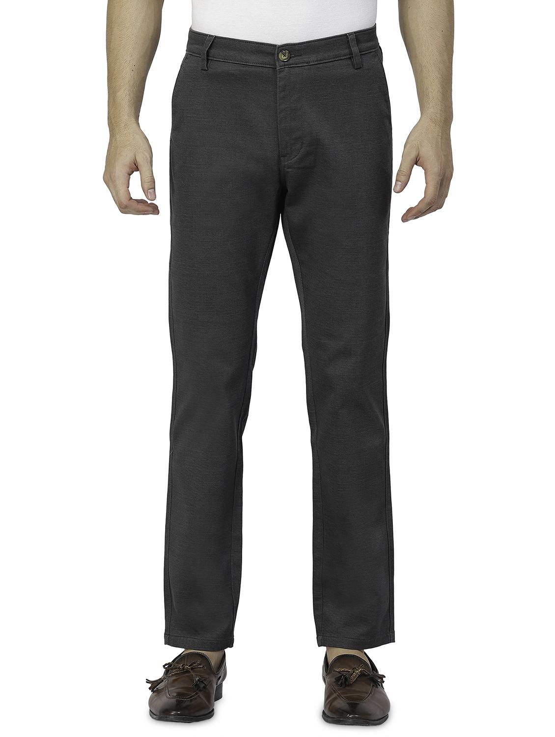 grey cotton flat front trouser - 19971589 - Zoom Image - 0