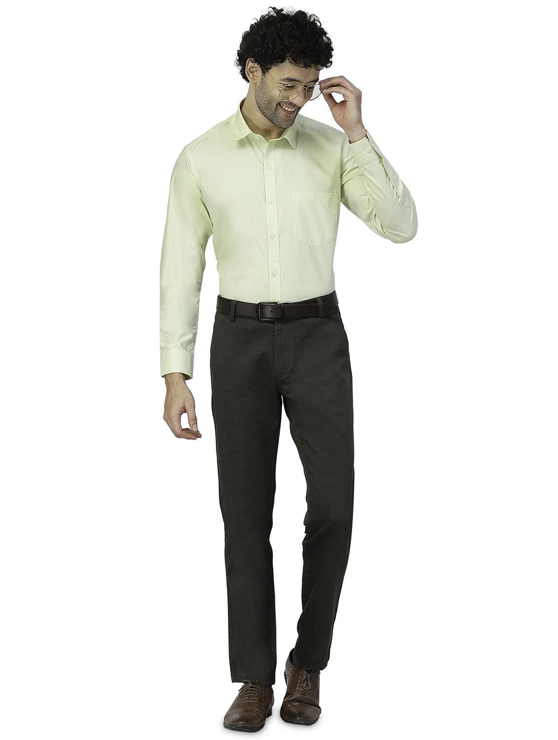 mens solids formal shirt - 19971600 - Standard Image - 3